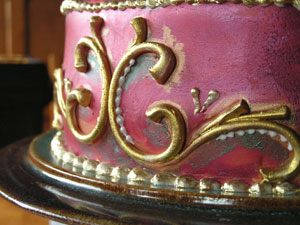 Bonfire cake detail