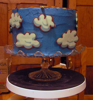 Sun cake side view